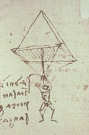 288x436 Early History Of Parachuting - Parachute Sketch