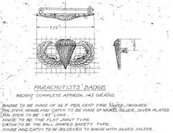 252x194 Jump Wings - Paratrooper Sketch