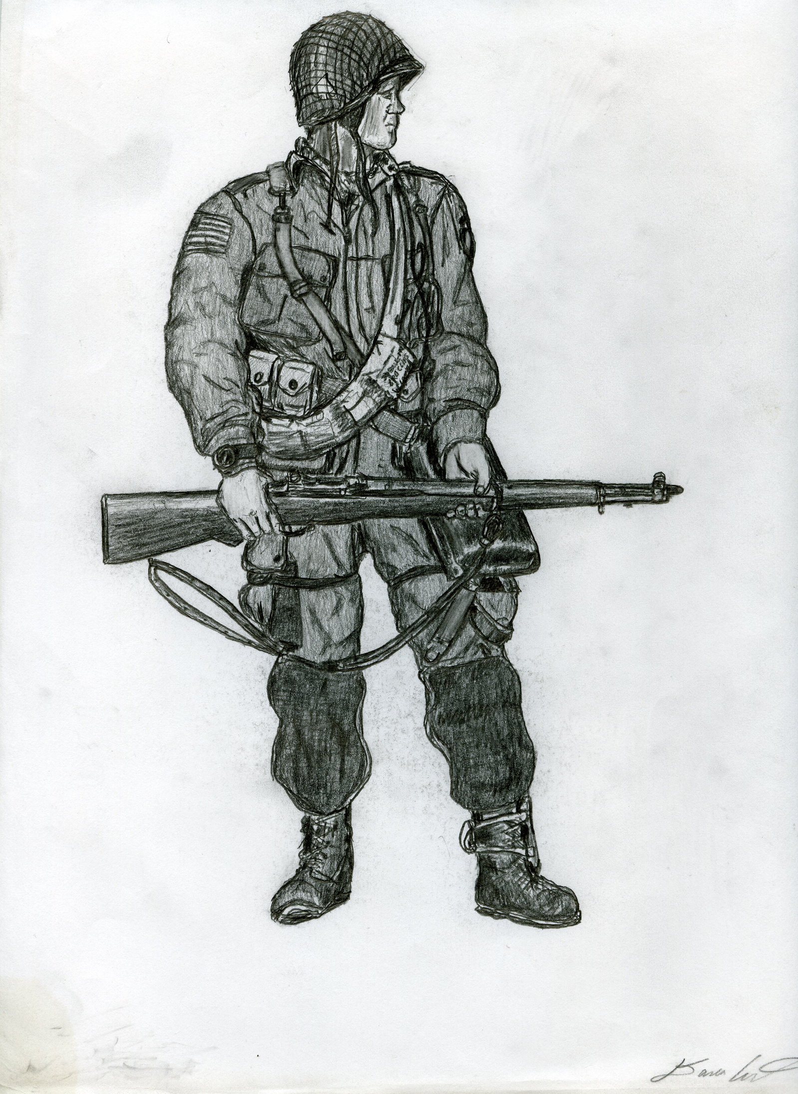 1598x2190 Paratrooper By Danac - Paratrooper Sketch