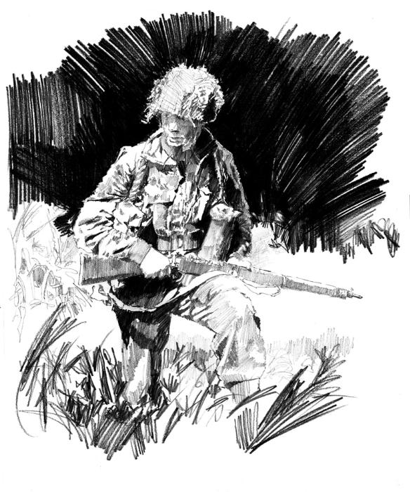 584x700 Yessy Gt Jason Askew Gt Second World War Gt British Paratrooper Arnhem - Paratrooper Sketch