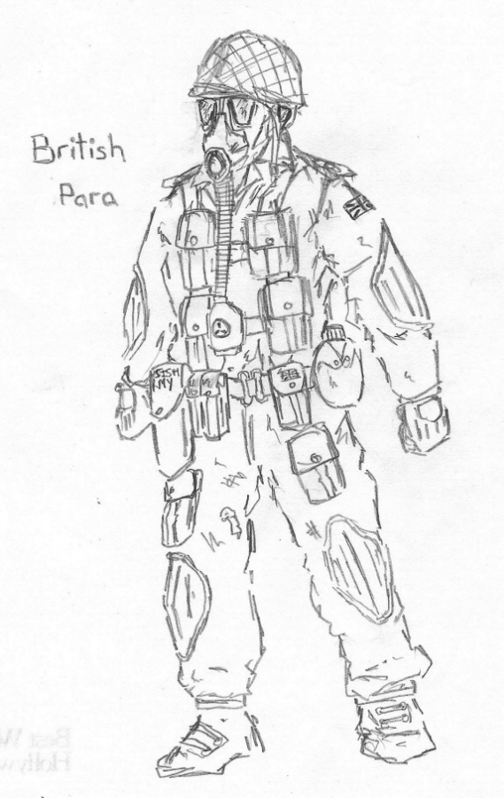 569x900 Ae Ww2 British Soe Paratrooper By Xeoram - Paratrooper Sketch