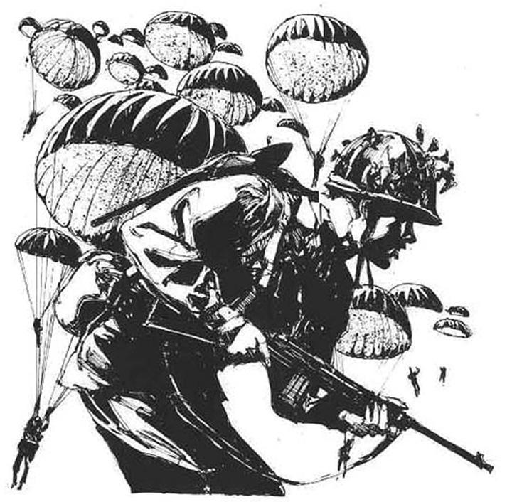 720x706 Drawings - Paratrooper Sketch