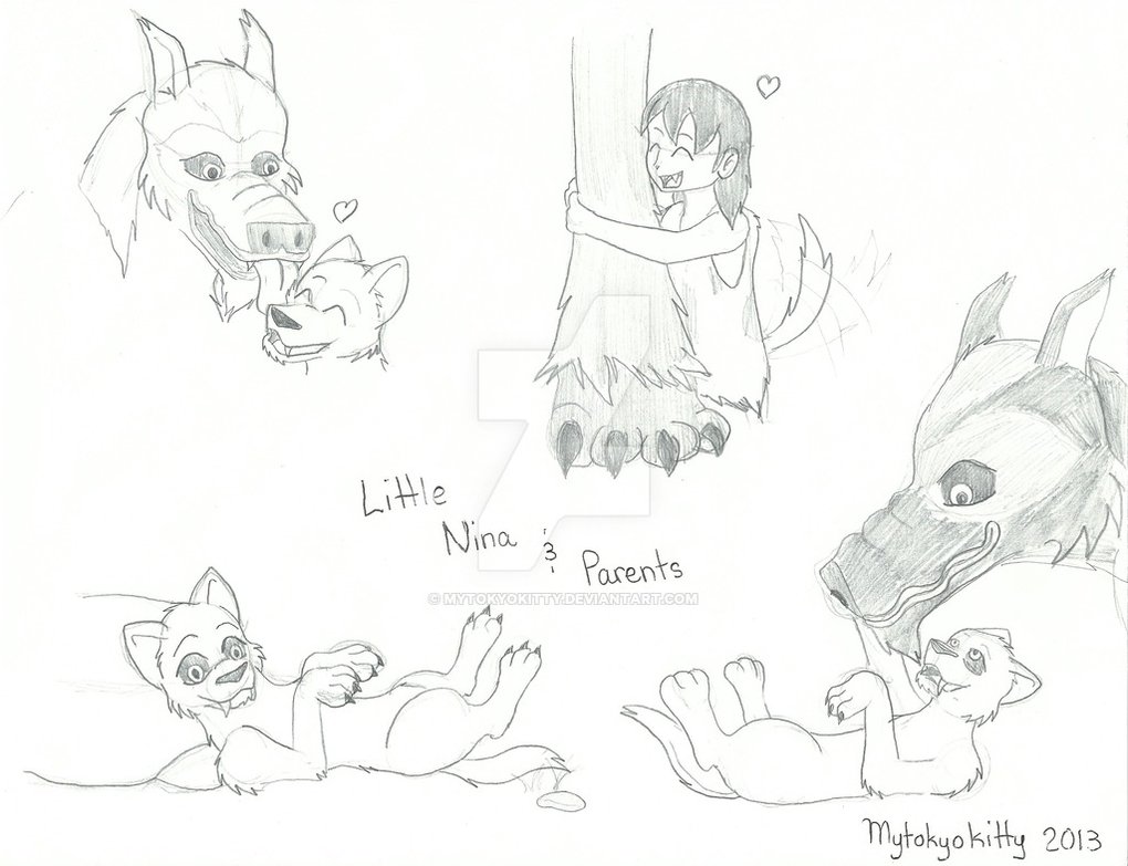 1020x783 Little Nina And Parents Sketch By Mytokyokitty - Parents Sketch
