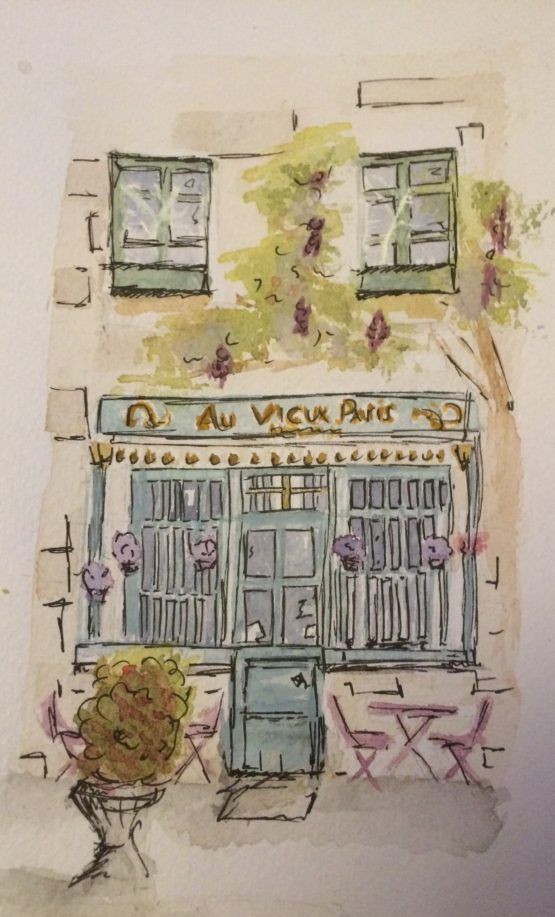 555x917 Paris Cafe - Paris Cafe Sketch