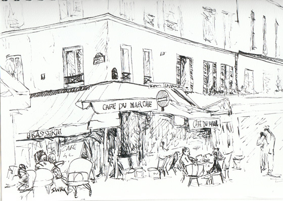 560x399 Swilk Art - Paris Cafe Sketch