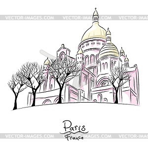 300x300 Sketch Of Sacre Coeur In Paris, France - Paris France Sketch