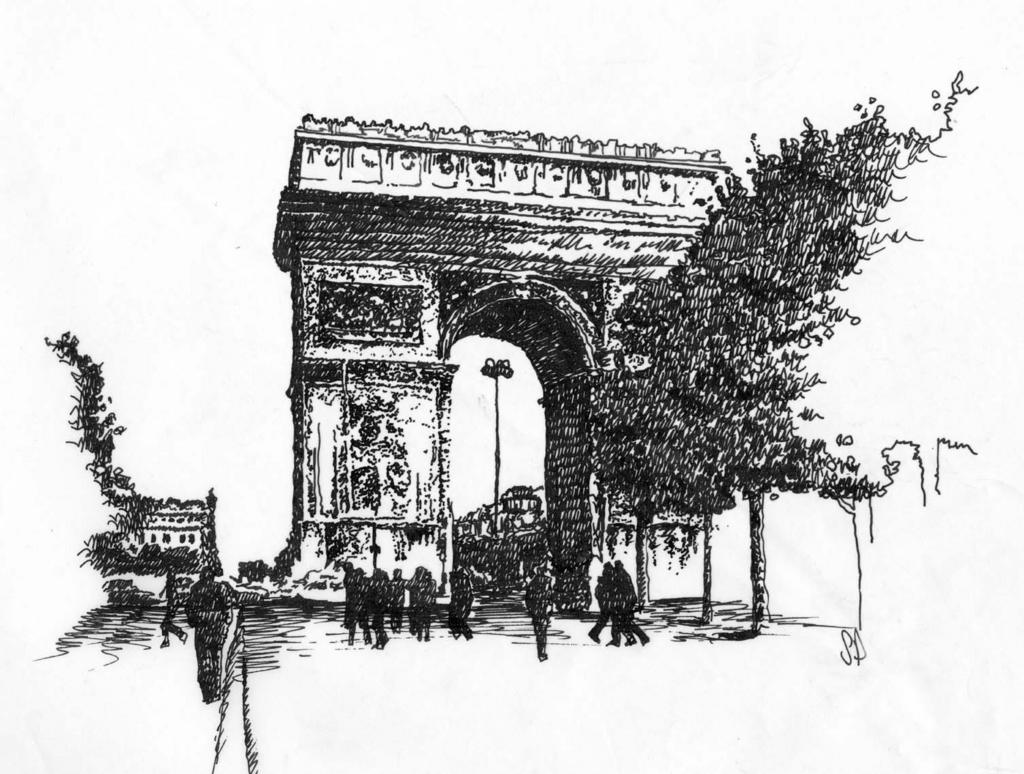 1024x774 Wasting Time As Art Sketch - Paris France Sketch