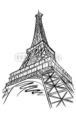 267x400 Vector Sketch Of Eiffel Tower, Paris, France. Buy Photos Ap - Paris France Sketch