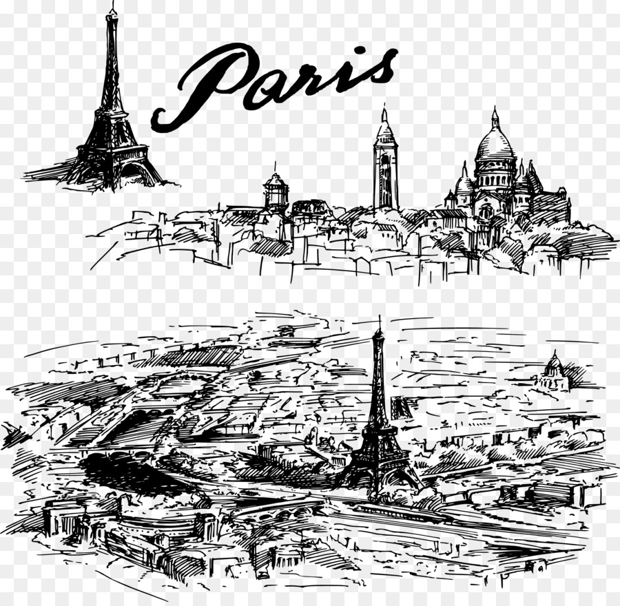 900x880 Paris Drawing Painting Sketch - Paris Sketch
