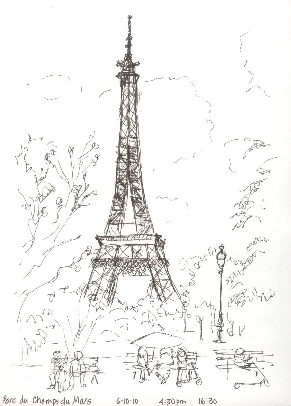 954x1332 Paris Sketch Black And White Draw2c Design For Living - Paris Sketch
