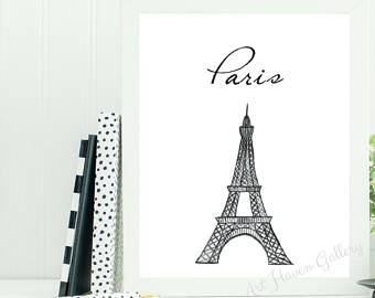 340x270 Paris City Sketch Etsy - Paris Sketch Art