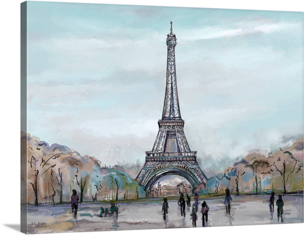 1000x773 Watercolour Sketch Book Paris Wall Art, Canvas Prints, Framed - Paris Sketch Art