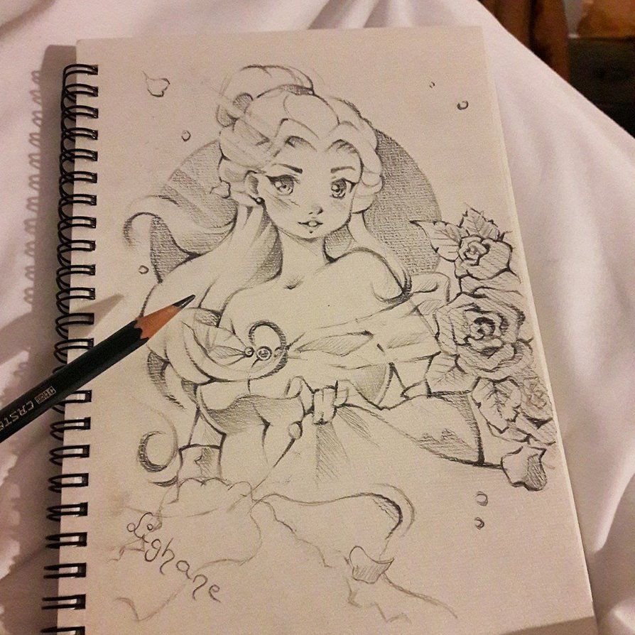 894x894 Belle Sketch (Paris Sketch Book) By Lighane - Paris Sketch Art