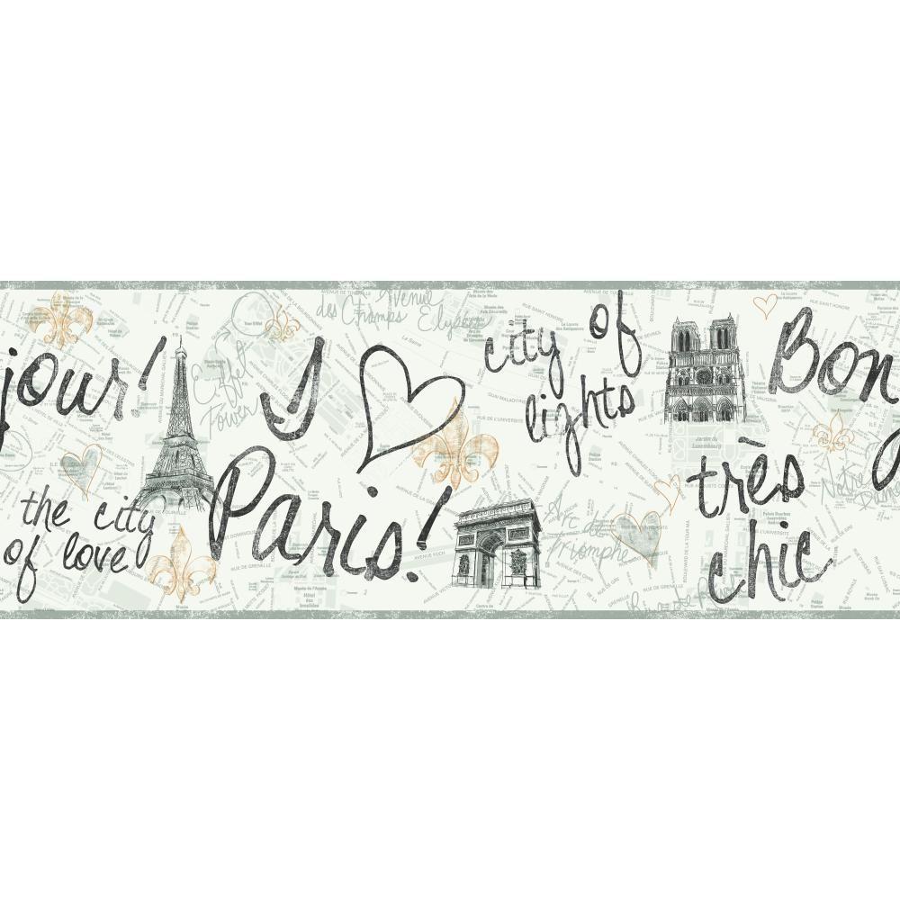 1000x1000 York Wallcoverings Inspired By Color Paris Wallpaper Border - Paris Sketch Wallpaper
