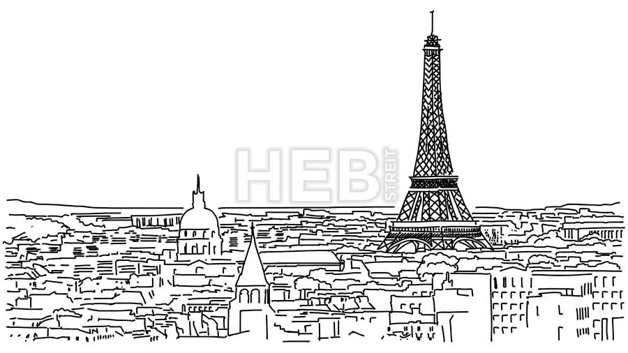 900x506 Paris Skyline Animation Architecture Sketches - Paris Skyline Sketch