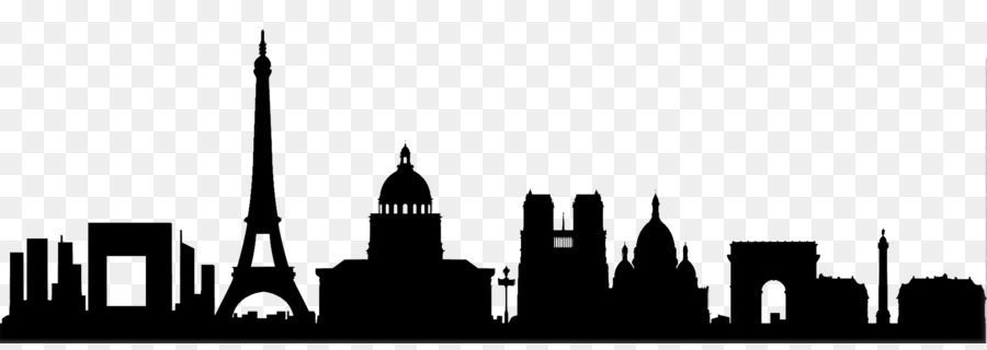 900x320 Paris Skyline Silhouette Clip Art - Paris Skyline Sketch