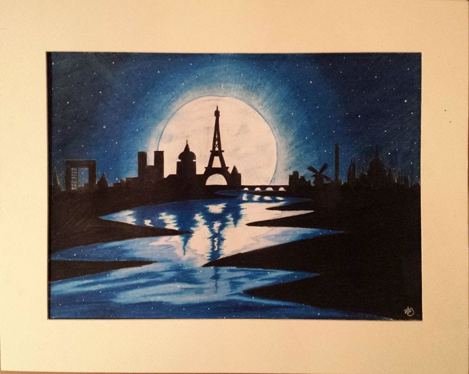 963x768 Paris Skyline Silhouette Speed Drawing (Le Festin) - Paris Skyline Sketch