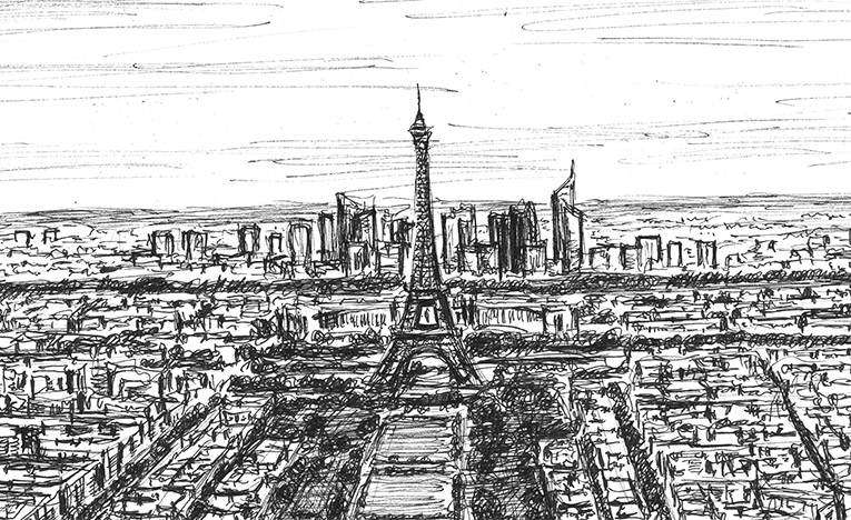 765x468 Paris Skyline - Paris Skyline Sketch