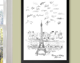 340x270 Paris Skyline Etsy - Paris Skyline Sketch