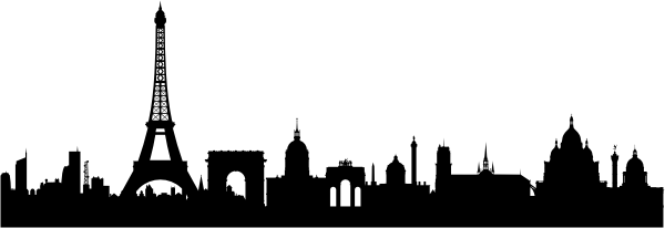 600x206 Vinyl Wall Art Paris Skyline Home Ideas Paris - Paris Skyline Sketch