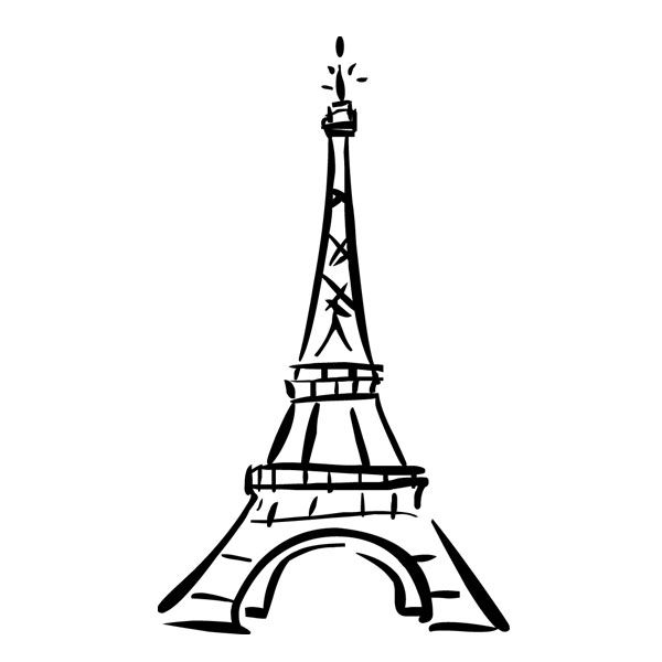 Paris Tower Sketch At Paintingvalley Com Explore Collection Of