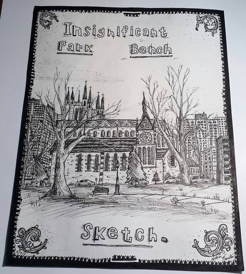 847x944 Insignificant Park Bench Sketch Angle Shot 1 By Nathanthwaites On - Park Bench Sketch