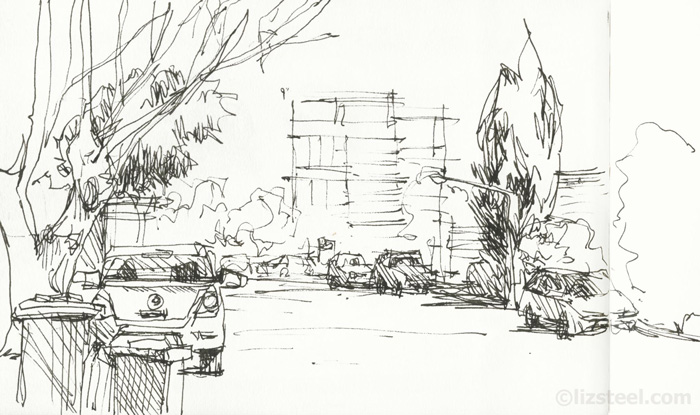 700x415 Sketch Idea The View When You Park Your Car - Park Sketch