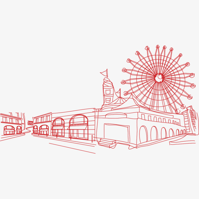 650x651 Amusement Park Sketches, Sketch, Recreation Park, Child Png And - Park Sketch