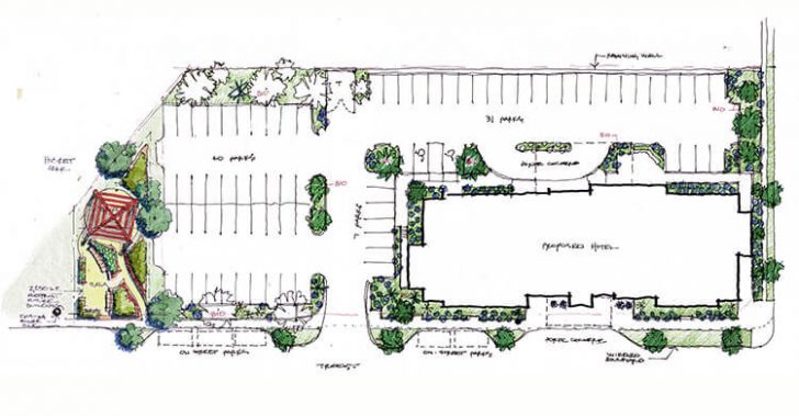 728x379 New Hotel And Car Park Projects - Parking Sketch