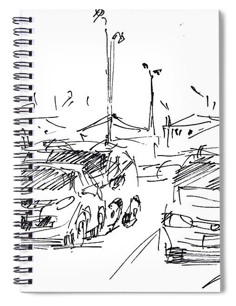 770x1000 Parking Lot Spiral Notebook For Sale By Ylli Haruni - Parking Sketch