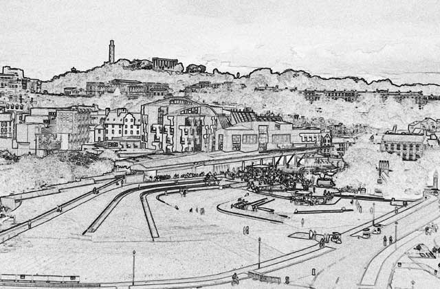 640x421 View From The Radical Road - Parliament Sketch