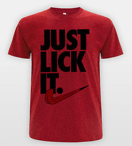 272x300 Just Lick It T Shirt Swoosh Lit Tongue Sport Funny Tee Parody - Parody Sketch