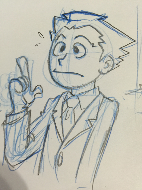 500x667 Phoenix Wright Sketch For Parody Parade By Kevinbolk - Parody Sketch