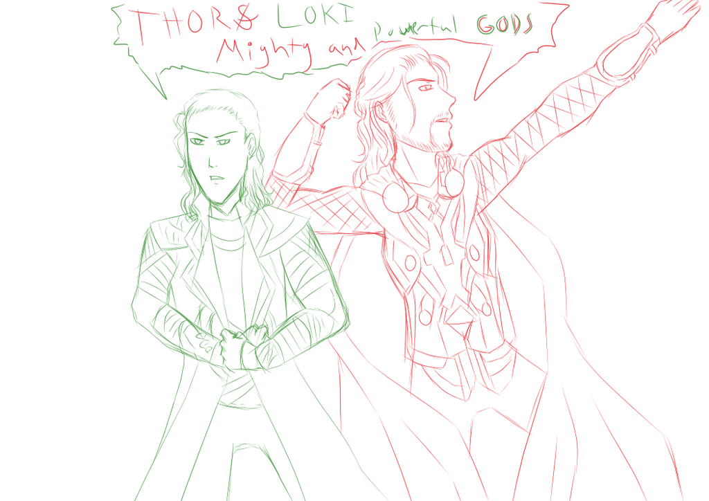 1024x724 Thor Loki Parody Sketch By Kumorininja08 - Parody Sketch