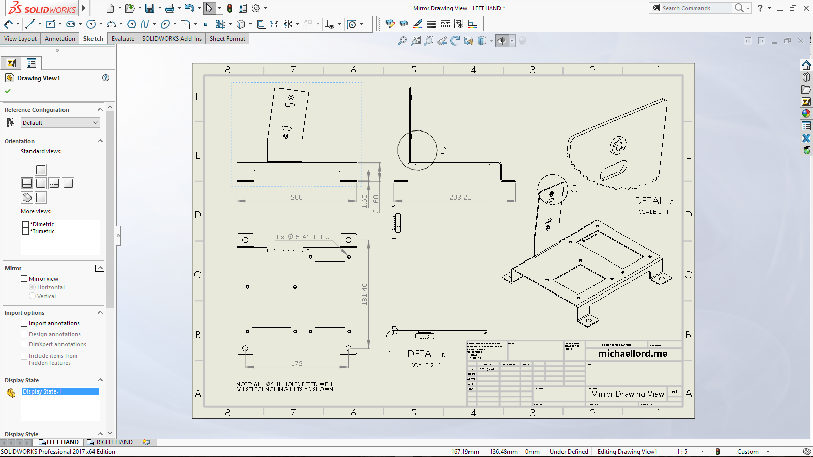 Solidworks рамка чертежа