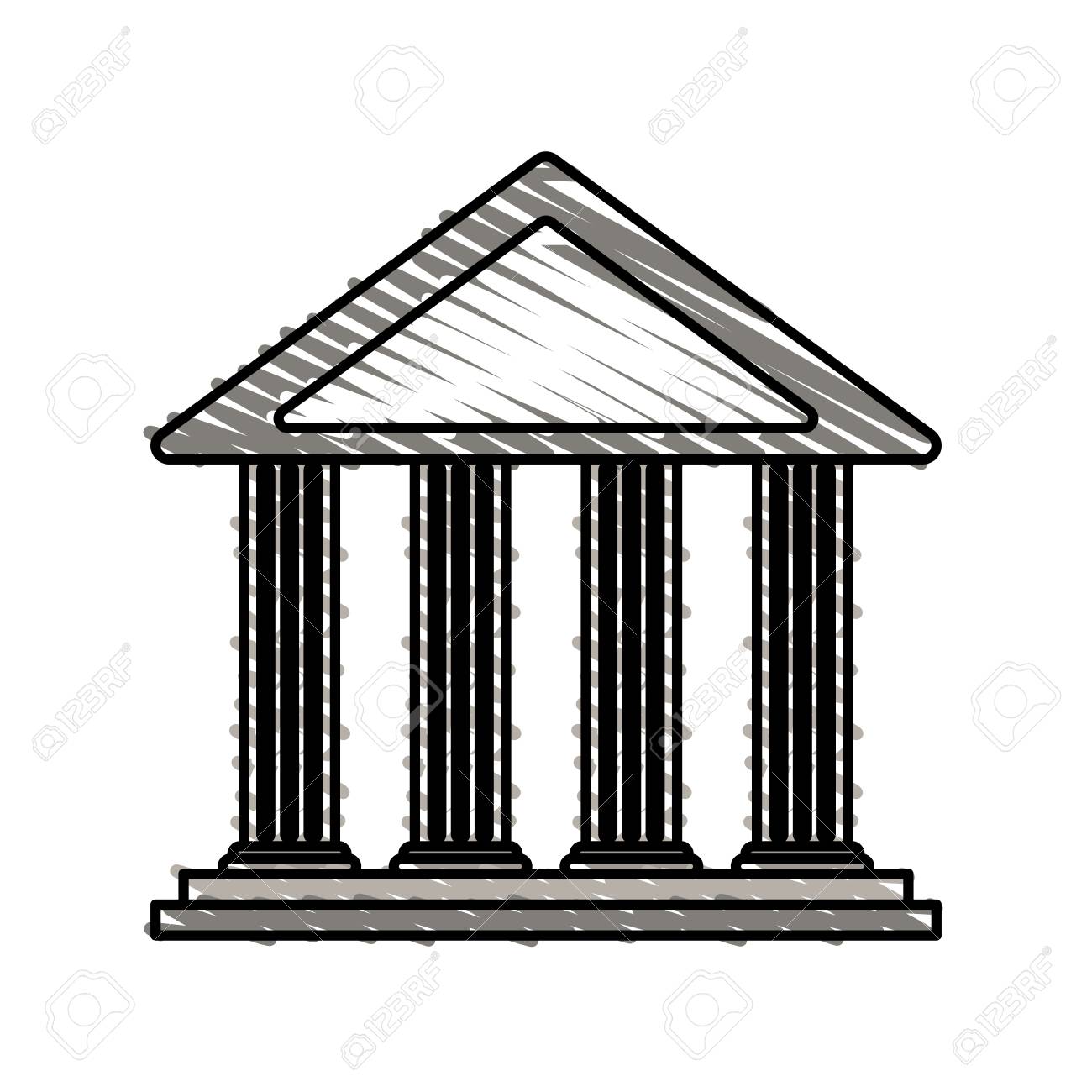 1300x1300 Parthenon Clipart Black And White - Parthenon Sketch