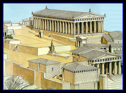 500x371 Parthenon Sketch Looking A Bit Worse For Wear These Days - Parthenon Sketch