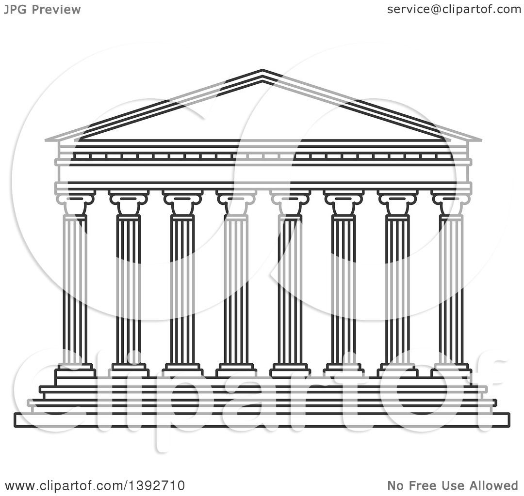 1080x1024 Parthenon Clipart Sketch - Parthenon Sketch