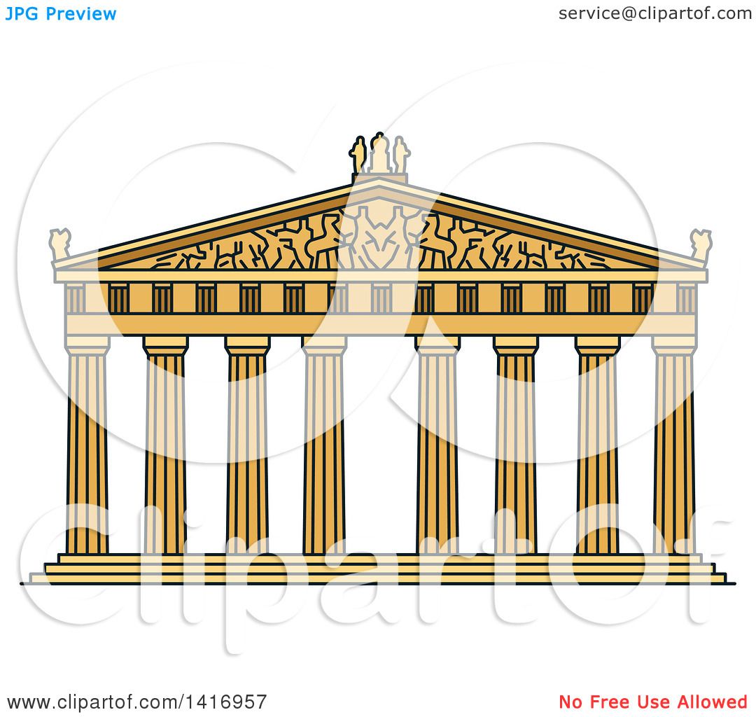1080x1024 Parthenon Clipart Sketch - Parthenon Sketch