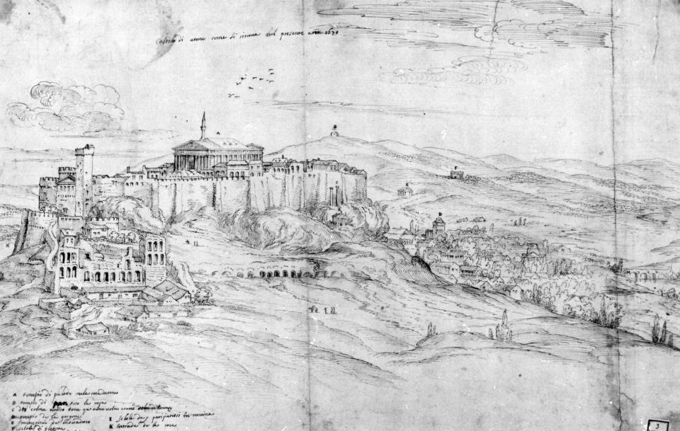 960x609 The Parthenon In 1667 The Frick Collection - Parthenon Sketch