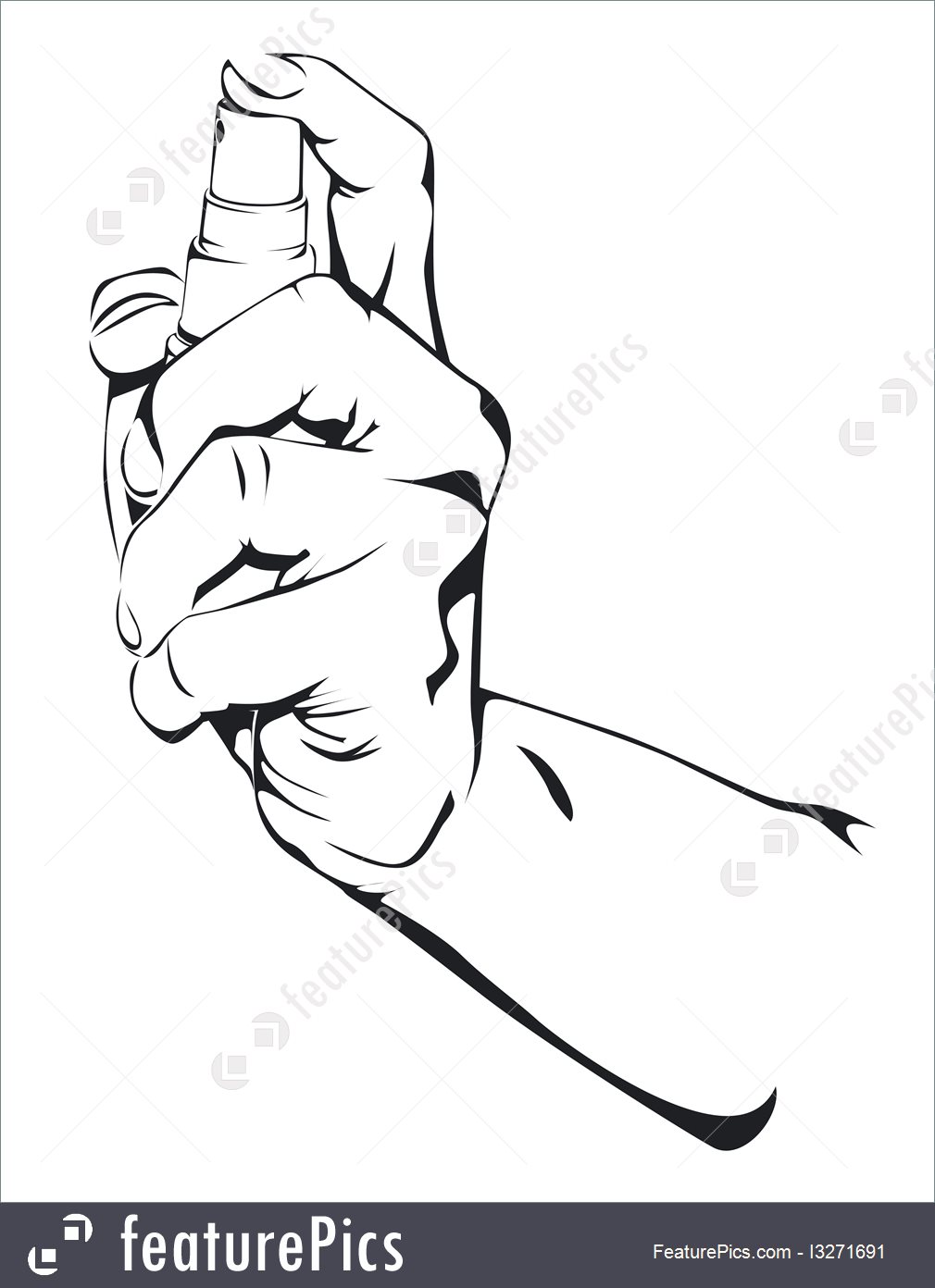 1010x1392 Human Body Parts Hand And Spray - Parts Of The Body Sketch