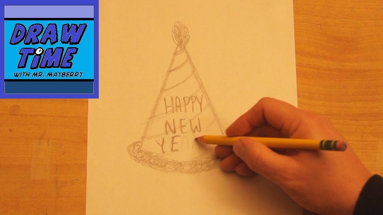 1280x720 How To Draw A Party Hat - Party Hat Sketch
