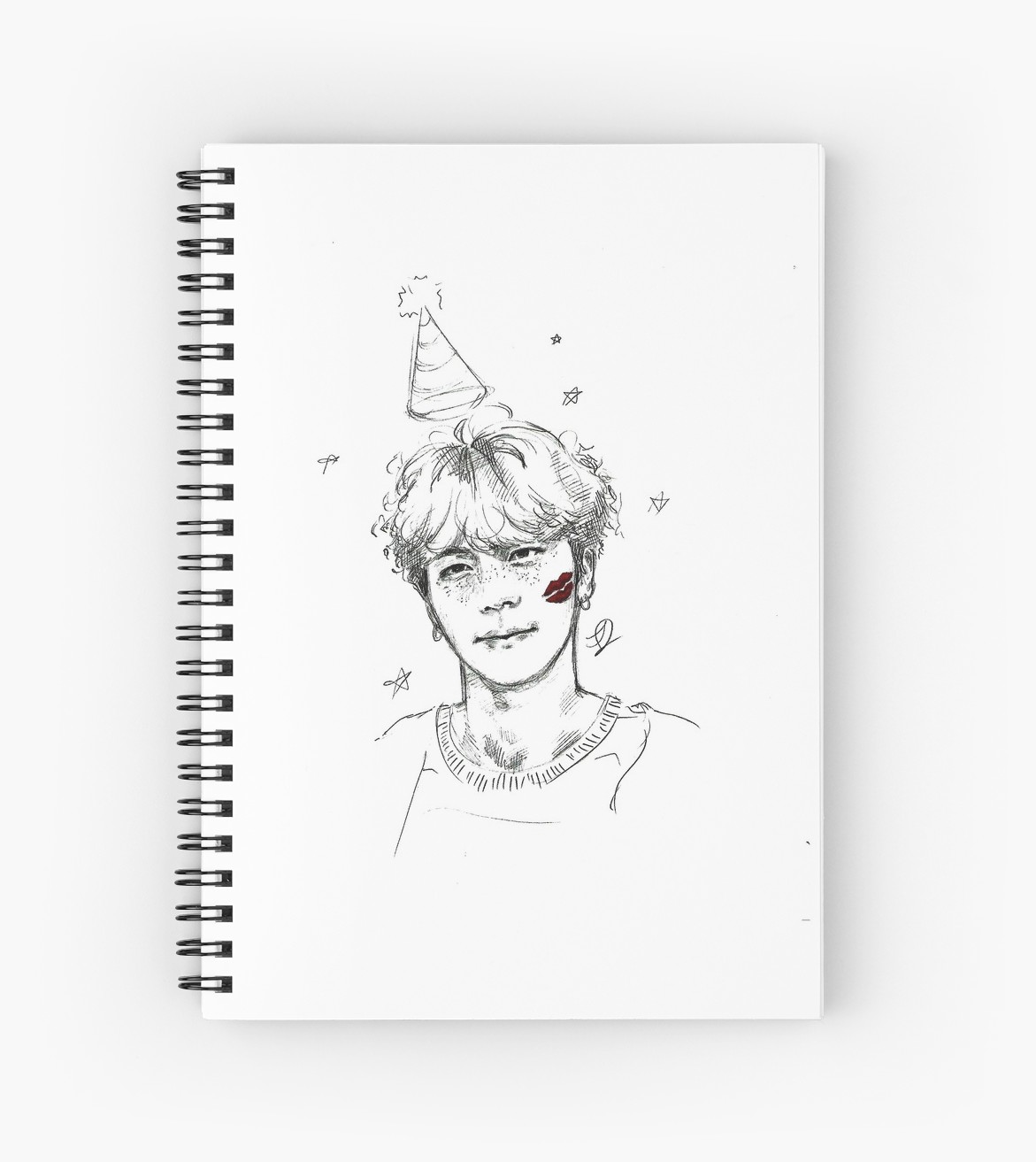 1171x1313 Jin Party Hat Spiral Notebooks By Anckaz Redbubble - Party Hat Sketch