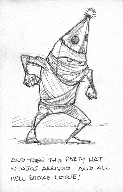 415x648 Party Hat Ninjas Jaggedsmile - Party Hat Sketch