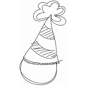 300x300 Silhouette Design Store - Party Hat Sketch