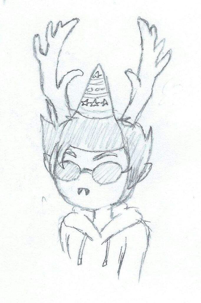 682x1024 Sketch Request Dammek Wearing A Party Hat Homestuck And - Party Hat Sketch