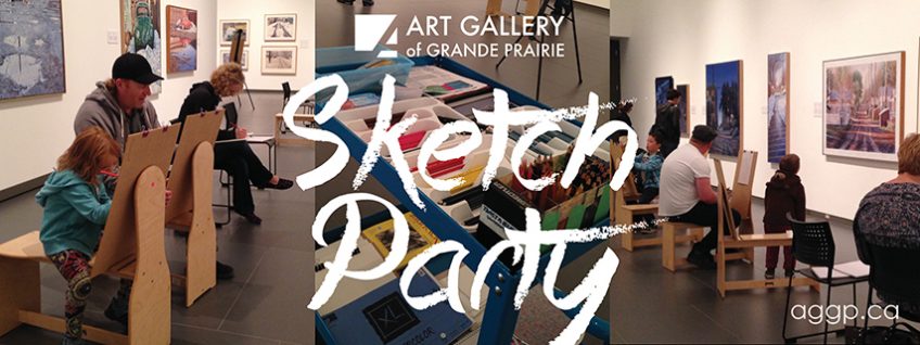 848x318 Sketch Party Alberta Culture Days Art Gallery Of Grande Prairie - Party Sketch