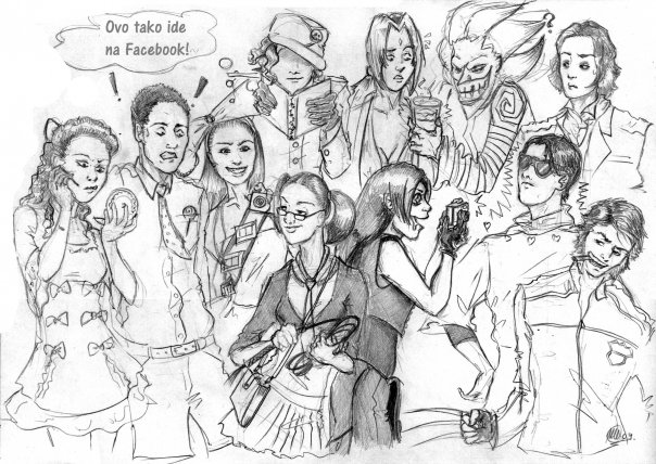604x428 Crazy Costume Party Sketch By Mistiqarts - Party Sketch
