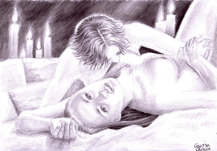 900x627 Pure Love And Passion Drawing By Chirila Corina - Passion Sketch