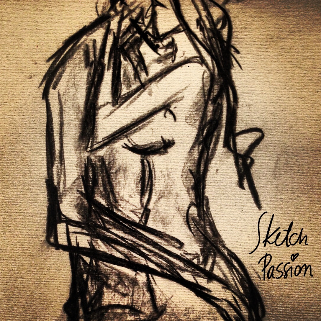1088x1088 Passion Sketch Wiktoria Florek Abstract Art - Passion Sketch
